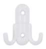 Afbeeldingen van Siro Kapstokhaak metaal - boorafstand 32mm/L 60mm/H 23mm/B 56mm - wit 