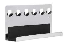 Afbeeldingen van Siro Sleutelhouder metaal - boorafstand 250mm/L 300mm/H 75mm/B 150mm chroom glanzend/ zwart 