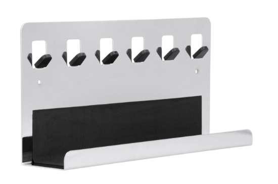 Afbeeldingen van Siro Sleutelhouder metaal - boorafstand 250mm/L 300mm/H 75mm/B 150mm chroom glanzend/ zwart 