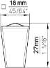 Afbeeldingen van Siro Meubelknop metaal - L 18mm/H 27mm/B 18mm - antiek messing 