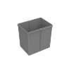 Afbeeldingen van Hettich Emmer 16 l, kunststof, grijs, B x T x H 225 x 304 x 295 mm, voor afvalsysteem Bin.it Trio II
