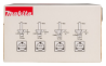 Afbeeldingen van Makita freesset - 8mm - 4 delig
