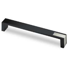 Afbeeldingen van Hettich Greep Intra, boorafstand 192, L 204 mm, B 25 mm, H 26 mm, Mat zwart / roestvrij staal finish geborsteld
