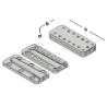 Afbeeldingen van GB blinde houtverbinding - 150x60x20mm 80x180mm - aluminium