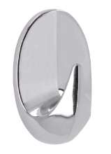 Afbeeldingen van Siro Haak kunststof - L 42mm/H 22mm/B 26mm chroom glanzend zelfklevend 