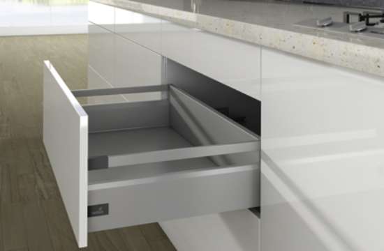 Afbeeldingen van Frontlade Set met Reling H186/126 L270 Zilver