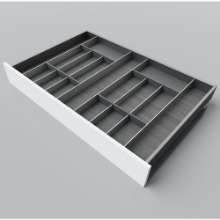 Afbeeldingen van Blum Bestekindeling Legrabox - corpusbreedte 950-1200 diepte 650mm - houtdecor zwart/aluminium OL.SA6510S1BEST