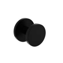 Afbeeldingen van INTERSTEEL Voordeurknop Ø55mm op achterplaat Ø60mm en éénzijdige montage aluminium zwart 3929
