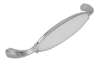Afbeeldingen van Siro Meubelgreep metaal - boorafstand 128mm/L 138mm/H 27mm/B 23mm chroom glanzend/wit 