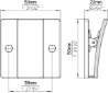Afbeeldingen van Siro Muurclip kunststof - zelfklevend boorafstand 36mm/L 50mm/H 22mm/B 50mm wit 