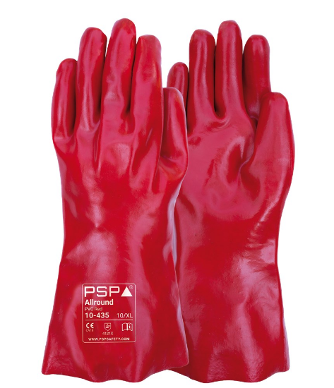 Afbeeldingen van PSP 10-435 handschoen PVC dubbel dipped mt.10