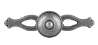 Afbeeldingen van Siro Meubelknop metaal - L 108mm/H 31mm/B 31mm - tin 