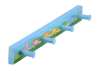 Afbeeldingen van Siro Haaklijst kunststof - boorafstand 168mm/L 300mm/H 36mm/B 30mm blauw/trein 