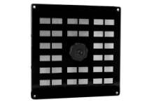 Afbeeldingen van ALU schuifrooster 200x200mm met gaas zwart 
