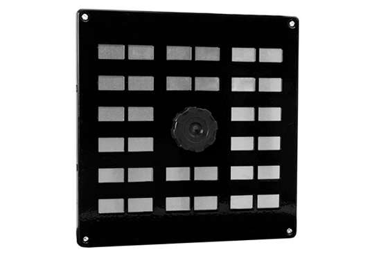 Afbeeldingen van ALU schuifrooster 200x200mm met gaas zwart 