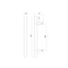 Afbeeldingen van INTERSTEEL Deurgreep per stuk T-vorm 1200x80x30 HoH 1000 rvs 4327