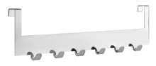 Afbeeldingen van Siro Deurkapstok metaal - met 6 haken L 375mm/H 38mm/B 100mm chroom glanzend 