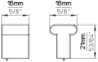 Afbeeldingen van Siro Meubelknop metaal - L 16mm/H 21mm/B 16mm chroom glanzend/ transparant 