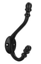 Afbeeldingen van Siro Kapstokhaak metaal - boorafstand 20mm/L 132mm/H 78mm/B 33mm mat zwart 