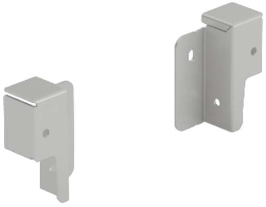 Afbeeldingen van Hettich Set achterwandverbinder ArciTech 78 mm, zilver, links en rechts