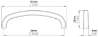 Afbeeldingen van Siro Meubelgreep metaal - boorafstand 96mm/L 104mm/H 28mm/B 8mm chroom glanzend 