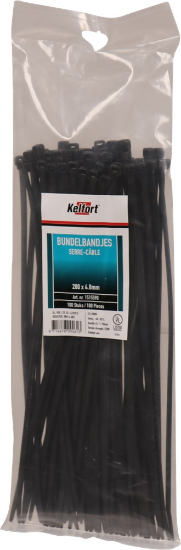 Afbeeldingen van Kelfort bundelbandjes - 4.8x280mm - zwart UV-bestendig
