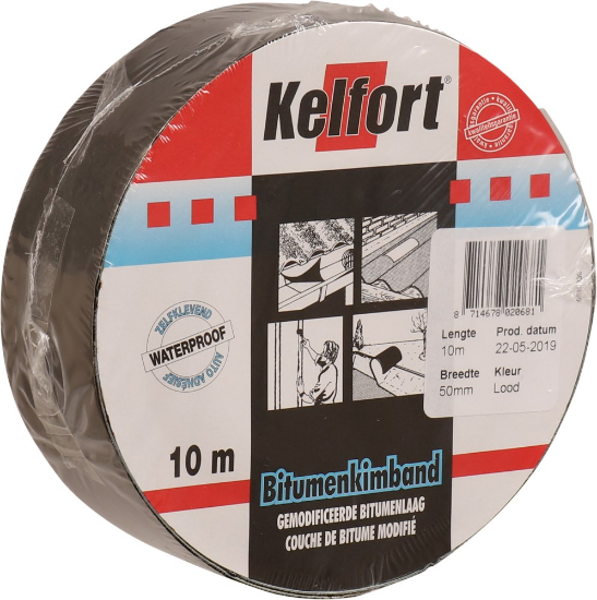 Afbeeldingen van Kelfort Bitumenkimband - 50mm x 10 meter - loodkleur 