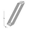 Afbeeldingen van GB Gordinglas 71x271 1,5 RVS