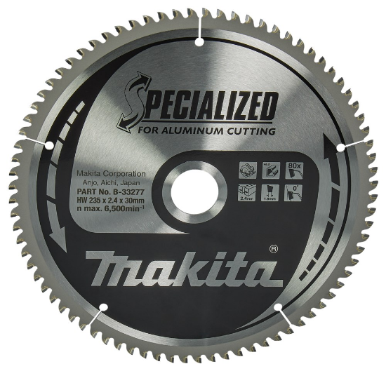 Afbeeldingen van Makita zaagblad B-33277 - Ø235X30X2.4mm 80 tands - geschikt voor aluminium