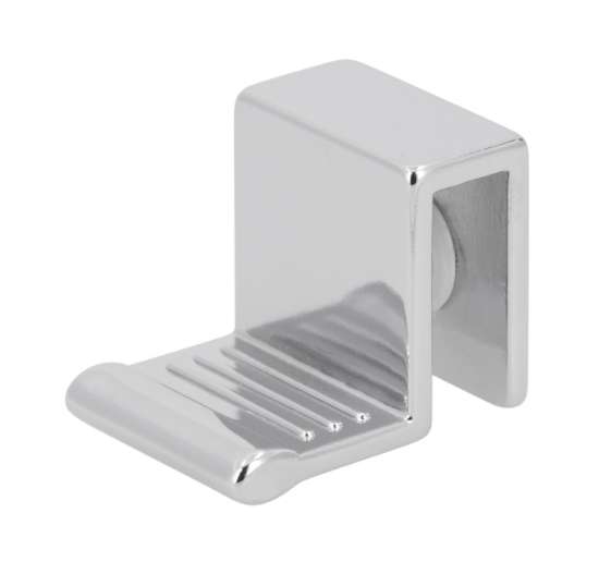 Afbeeldingen van Siro Spiegeldeurgreep metaal - L 27mm/H 21mm/B 20mm chroom glanzend/wit 