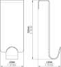 Afbeeldingen van Siro Deurhaak metaal - 3 stuks L 100mm/H 40mm/B 40mm chroom glanzend 