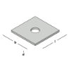 Afbeeldingen van GB Volgplaat M24 100x100 6 Thermisch Verzinkt