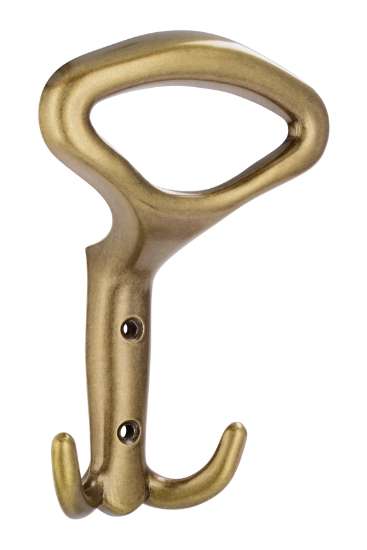 Afbeeldingen van Siro Kapstokhaak metaal - boorafstand 32mm/L 147mm/H 52mm/B 101mm - antiek messing 