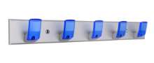 Afbeeldingen van Siro Haaklijst kunststof - boorafstand 240mm/L 400mm/H 37mm/B 51mm chroom mat/blauw 