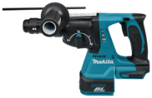 Afbeeldingen van Makita combihamer DHR243Z - 18V - zonder accu's, lader en stofafzuiging, met twee verwisselbare boorkoppen in doos