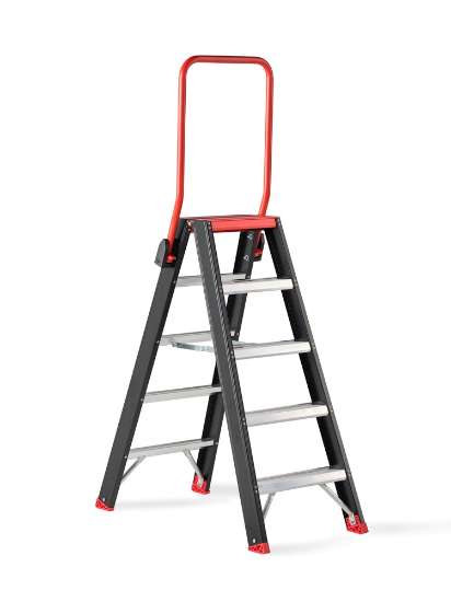 Afbeeldingen van Altrex Industrietrap Taurus - 2x5 treden - aluminium gecoat