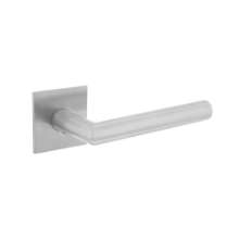 Afbeeldingen van INTERSTEEL Deurkruk Hoek 90° op vierkant magneet rozet rvs geborsteld 1850
