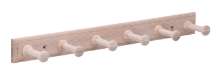 Afbeeldingen van Siro Haaklijst hout - boorafstand 324mm/L 460mm/H 74mm/B 47mm grenen 