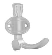 Afbeeldingen van Siro Kapstokhaak metaal - boorafstand 32mm/L 76mm/H 45mm/B 67mm - chroom mat 