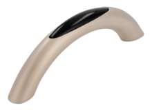 Afbeeldingen van Siro Meubelgreep metaal - boorafstand 64mm/L 81mm/H 26mm/B 9mm - nikkel mat/zwart 