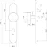 Afbeeldingen van INTERSTEEL Knop op schild profielcilindergat 72 mm rvs geborsteld 2752