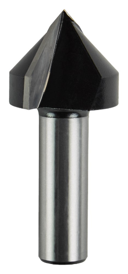 Afbeeldingen van Makita V-groeffrees - Ø28,6x22,2mm 90° - schacht Ø12mm 2 beitels