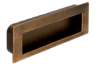 Afbeeldingen van Siro Schelpgreep metaal - boorafstand 96mm/L 112mm/H 13mm/B 38mm antiek messing 
