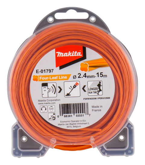 Afbeeldingen van Makita Maaidraad - 2,4mm x 15 meter - oranje 