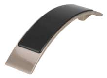 Afbeeldingen van Siro Meubelgreep metaal - boorafstand 96mm/L 137mm/H 26mm/B 30mm RVS effect/zwart 