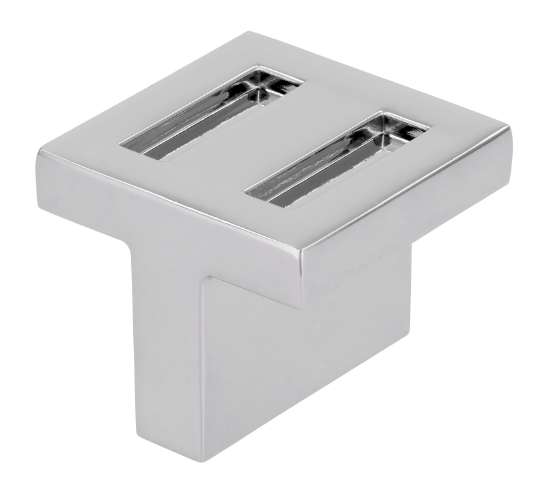Afbeeldingen van Siro Meubelgreep metaal - boorafstand 16mm/L 30mm/H 25mm/B 30mm - chroom glanzend 