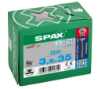 Afbeeldingen van Spax spaanplaatschroef - Ø3.5x35mm T15mm - platkop deeldraad RVS 