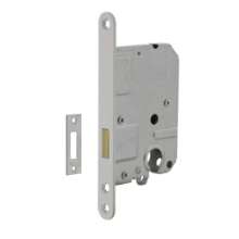 Afbeeldingen van INTERSTEEL Woningbouw cilinder kastslot 55 mm wit 9541