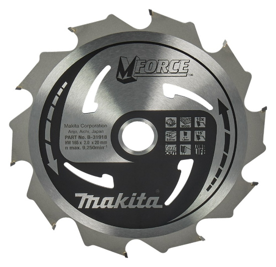 Afbeeldingen van Makita Zaagb Hout 165x20x10T 15G B-31918