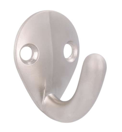 Afbeeldingen van Siro Kapstokhaak metaal - boorafstand 17mm/L 37mm/H 32mm/B 28mm nikkel mat 